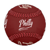 ヴィンテージフィラデルフィア野球スカイラインレトロフィリー 野球ボール (裏面)