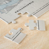 ヴィンテージフィラデルフィアPAの地図(1901) ジグソーパズル (側面)