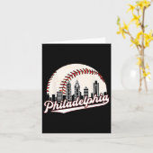 ヴィンテージフィラデルフィリーシティスケープ野球スカイ カード (黄色い花)