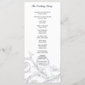 ヴィンテージフィリグリー結婚式 プログラム (裏面)
