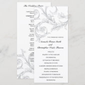 ヴィンテージフィリグリー結婚式 プログラム (正面/裏面)