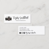 ヴィンテージフィルムカメラ撮影用ミニ名刺 スキニー名刺 (正面/裏面)