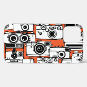 ヴィンテージフィルムカメラ、シームレスパターン。 Case-Mate iPhoneケース (裏面 (横))