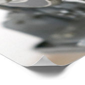 ヴィンテージフィルムカメラ（ベローズをクローズアップした16x20） ポスター (角)