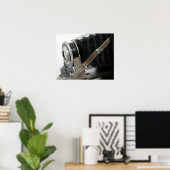 ヴィンテージフィルムカメラ（ベローズをクローズアップした16x20） ポスター (ホームオフィス)
