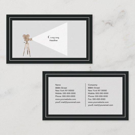 ヴィンテージフィルムカメラ 名刺 (正面/裏面)