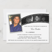 ヴィンテージフィルムストリップサプライズパーティー写真招待状 招待状 (正面)