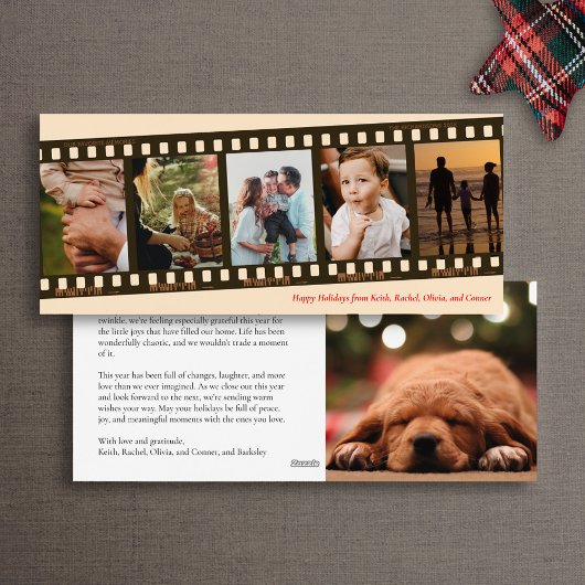 ヴィンテージフィルムストリップフォトコラージホリデーカード シーズンカード