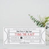 ヴィンテージフィルムチケット日付の保存 招待状 (スタンド正面)