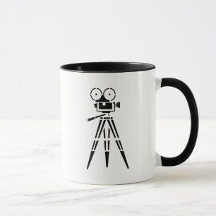 ヴィンテージフィルムムービーセットカメラコーヒーマグ マグカップ