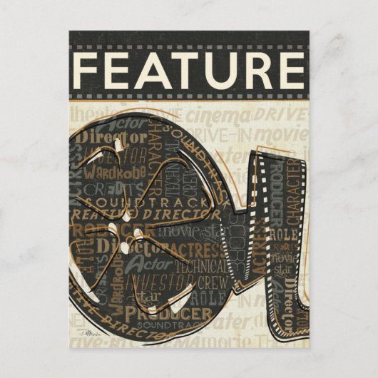 ヴィンテージフィルムリール ポストカード (正面)