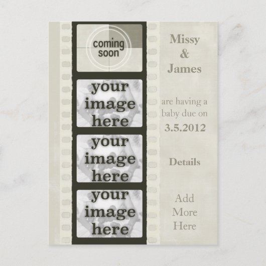 ヴィンテージフィルム来ストリップの写真はがき 案内ポストカード (正面)