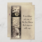 ヴィンテージフィルム誕生日招待状 招待状 (正面/裏面)