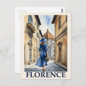 ヴィンテージフィレンツイタリイタリアントラベル ポストカード (正面/裏面)