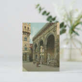 ヴィンテージフィレンツェ水色ロッジアデイランジー ポストカード (スタンド正面)