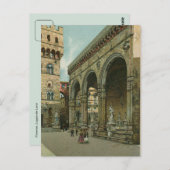 ヴィンテージフィレンツェ水色ロッジアデイランジー ポストカード (正面/裏面)