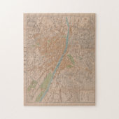 ヴィンテージフィレンツェ・イタリアの地図（1910年） ジグソーパズル (縦)