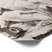 ヴィンテージフィレンツェ・フィレンツェ・イタリアの地図1847 ポスター (角)