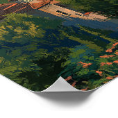 ヴィンテージフィレンツェItalyスカイライントラベル ポスター (角)