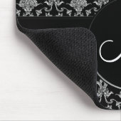 ヴィンテージフィレンツエダマスク（モノグラム） （白） マウスパッド (コーナー)