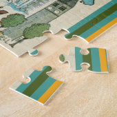 ヴィンテージフィンガーレイクスマップ ジグソーパズル (側面)