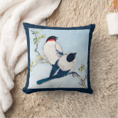 ヴィンテージフィンチの日本のなインクスケッチ クッション (ブランケット)