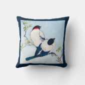 ヴィンテージフィンチの日本のなインクスケッチ クッション (裏面)