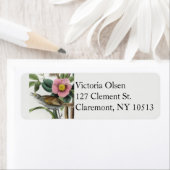 ヴィンテージフィンチ鳥差出人住所ラベル ラベル (インサイチュ)