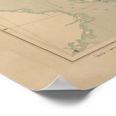 ヴィンテージフィンランドとフィンランドの家族の名前マップ(1900) ポスター (角)