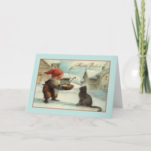 ヴィンテージフィンランドのヒヴァーナジュルアクリスマスカード シーズンカード (正面)