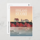 ヴィンテージフィンランド・スオミ冬季ヨーロッパ ポストカード (正面/裏面)