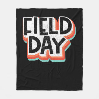 ヴィンテージフィールド2022日レトロハッピーSchの最後の日 フリースブランケット