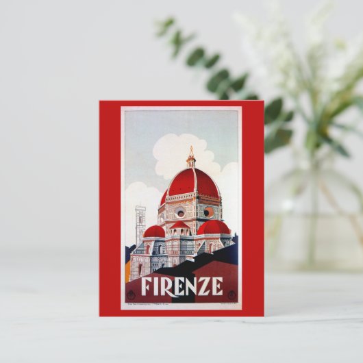 ヴィンテージフイタリアンロレンス旅行ポスター ポストカード (スタンド正面)