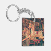 ヴィンテージフェアグラウンド回転木馬ウズキーチェーン キーホルダー (正面左)