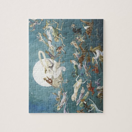 ヴィンテージフェアリーのまわりにダンスザムーン ジグソーパズル (縦)