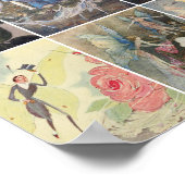 ヴィンテージフェアリーアートイラストレーション ポスター (角)