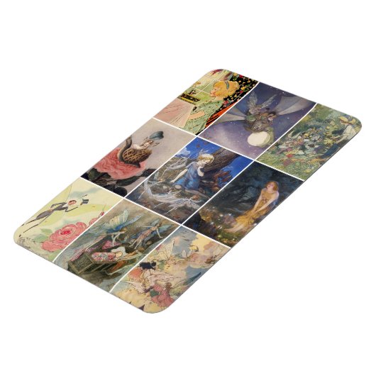 ヴィンテージフェアリーアートイラストレーション マグネット (左側)