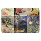 ヴィンテージフェアリーアートイラストレーション マグネット (横)