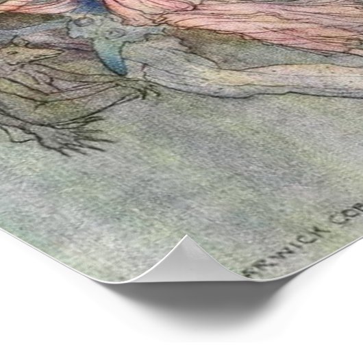 ヴィンテージフェアリーアートワーウィックゴブルザヴェーリ ポスター (角)