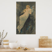 ヴィンテージフェアリーアールヌーボープリント、レトロ ポスター (キッチン)