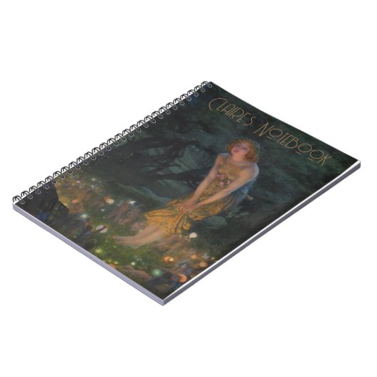 ヴィンテージフェアリーカスタムサークルミッドサマーイブレトロ ノートブック (左側)