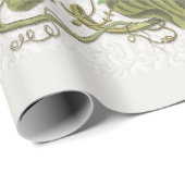 ヴィンテージフェアリーガーデンパープルボウ情熱の花 ラッピングペーパー (ロールコーナー)