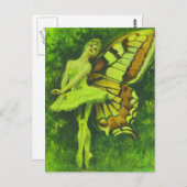 ヴィンテージフェアリーダンサー葉書 ポストカード (正面/裏面)