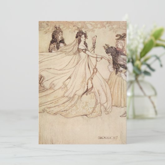 ヴィンテージフェアリーテイルズシンデレラパーティの招待状 招待状 (スタンド正面)