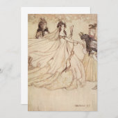 ヴィンテージフェアリーテイルズシンデレラパーティの招待状 招待状 (正面/裏面)