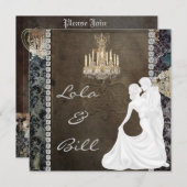 ヴィンテージフェアリーテーブル結婚式招待状本格 招待状 (正面/裏面)