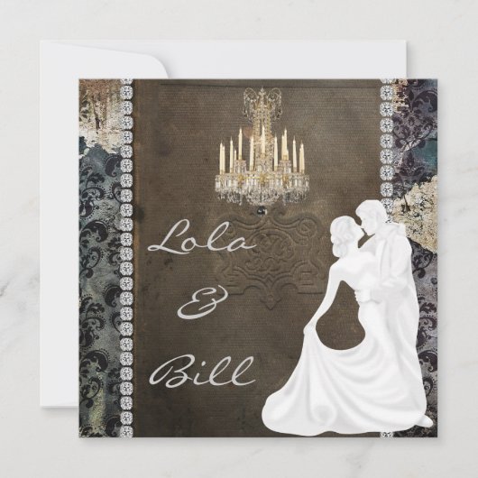 ヴィンテージフェアリーテーブル結婚式招待状本格 招待状 (正面)