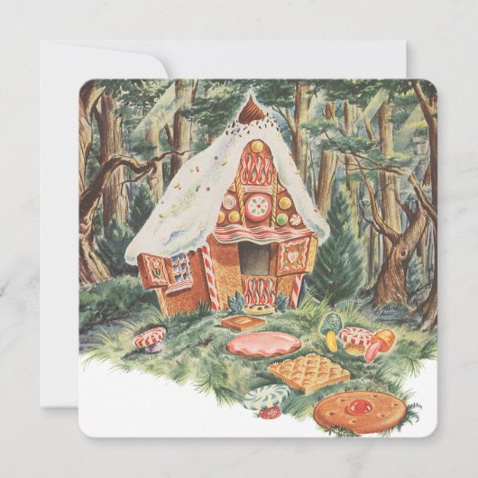 ヴィンテージフェアリーテールハンセルアンドグレテル招待状 招待状 (正面)