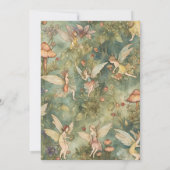 ヴィンテージフェアリーファースト・ガールの1歳の誕生日 招待状 (裏面)