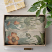 ヴィンテージフェアリーフローラバタフライデザイン 薄葉紙 (ギフト)